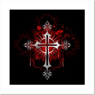 Gothic cross Posters and Art